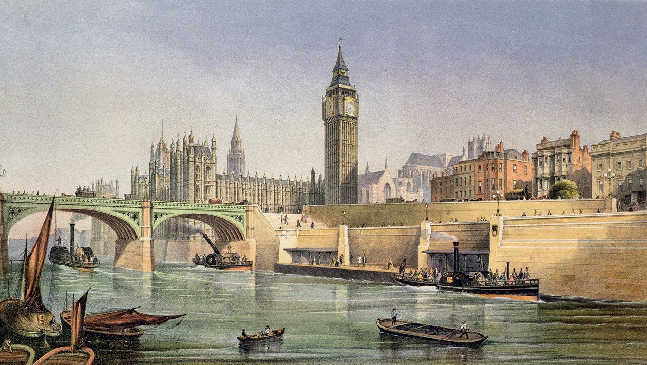 Day and Son tarafından oyulmuş Westminster Bridge
