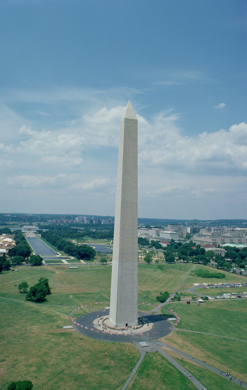 1848-85 arasında inşa edilen Washington Anıtı by Robert Mills