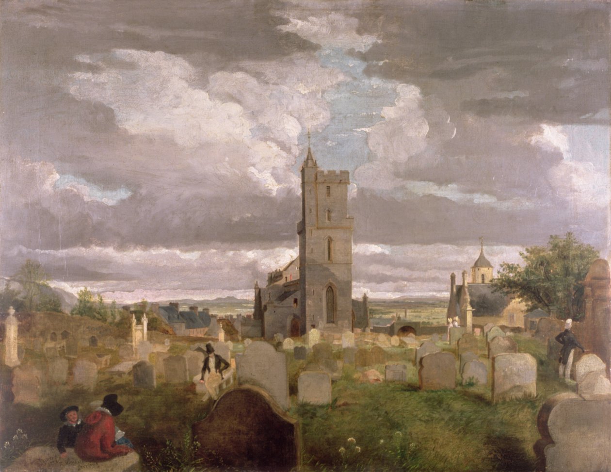 ಓಲ್ಡ್ ಚರ್ಚ್‌ಯಾರ್ಡ್, ಸ್ಟಿರ್ಲಿಂಗ್, 1835 ಟರ್ಕ್ by Robert Mitchell