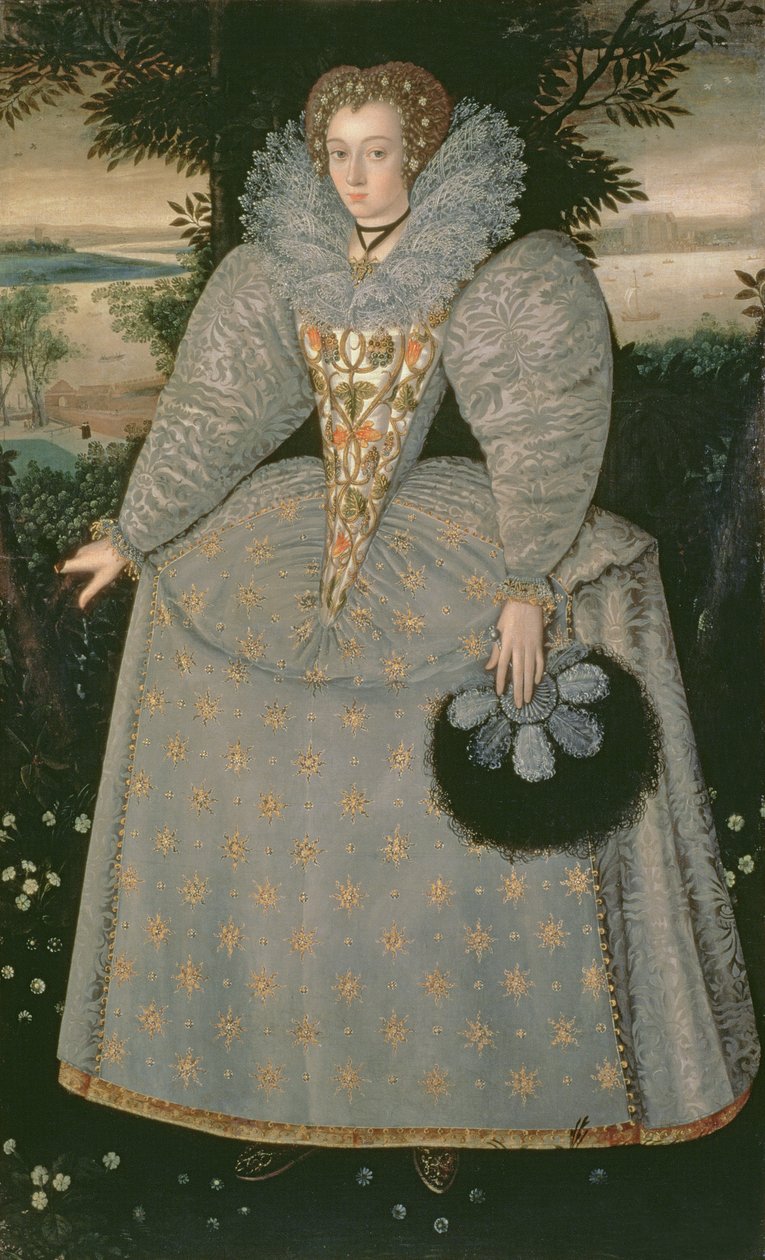 Elizabeth Buxton'ın (kızlık soyadı Kemp) portresi c.1588-90 by Robert Peake
