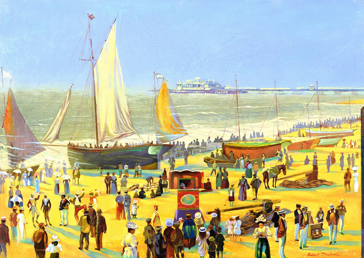 Brighton Sahilindeki Hayaletler by Robert Tyndall