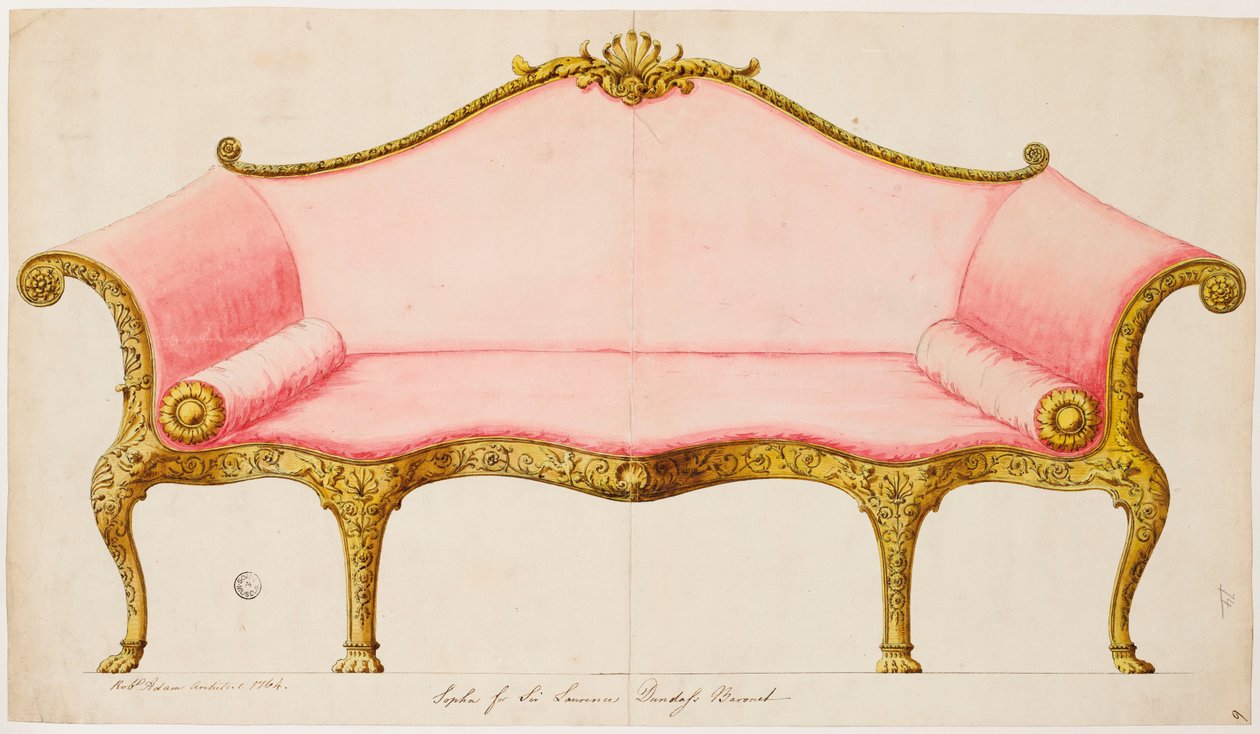 Sir Lawrence Dundas için kanepe by Robert Adam