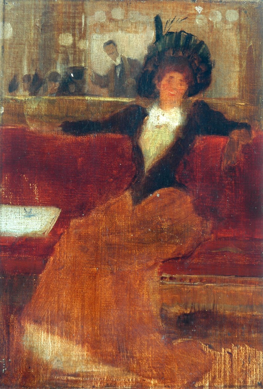 Kafede (tuval üzerine yağlıboya) by Robert Atkinson