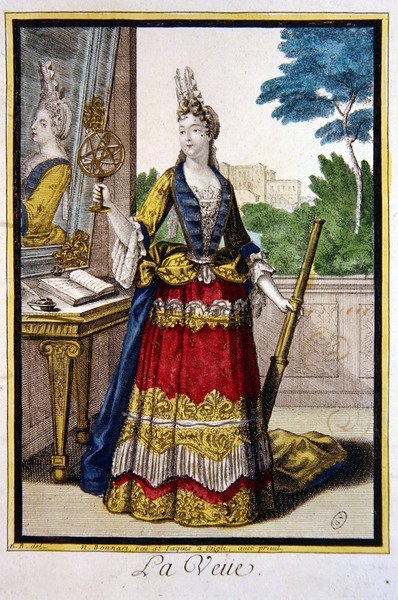 Beş Duyu: Görme (renkli gravür) by Robert Bonnart