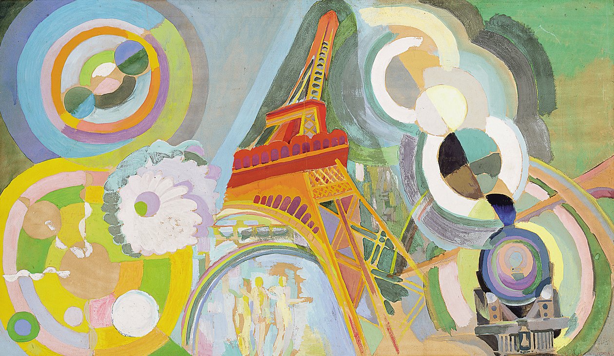 Hava, Demiryolu ve Su, çalışma by Robert Delaunay