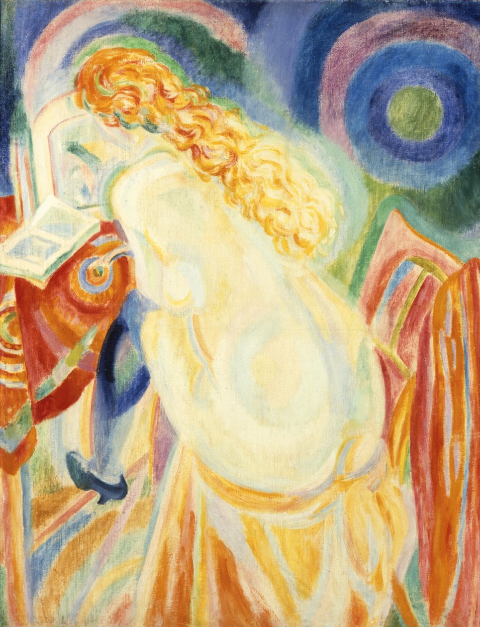 kadın çıplak okuma by Robert Delaunay