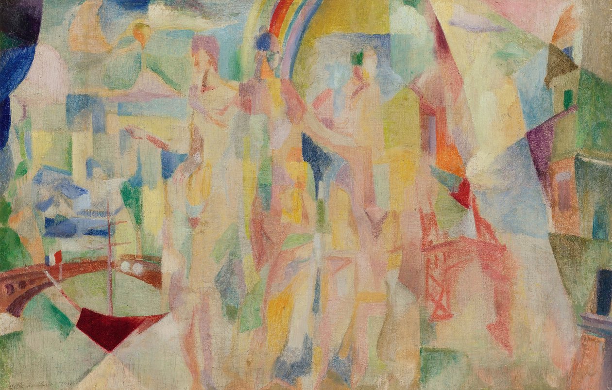 Paris Şehri, Eskiz, 1911-1912. by Robert Delaunay
