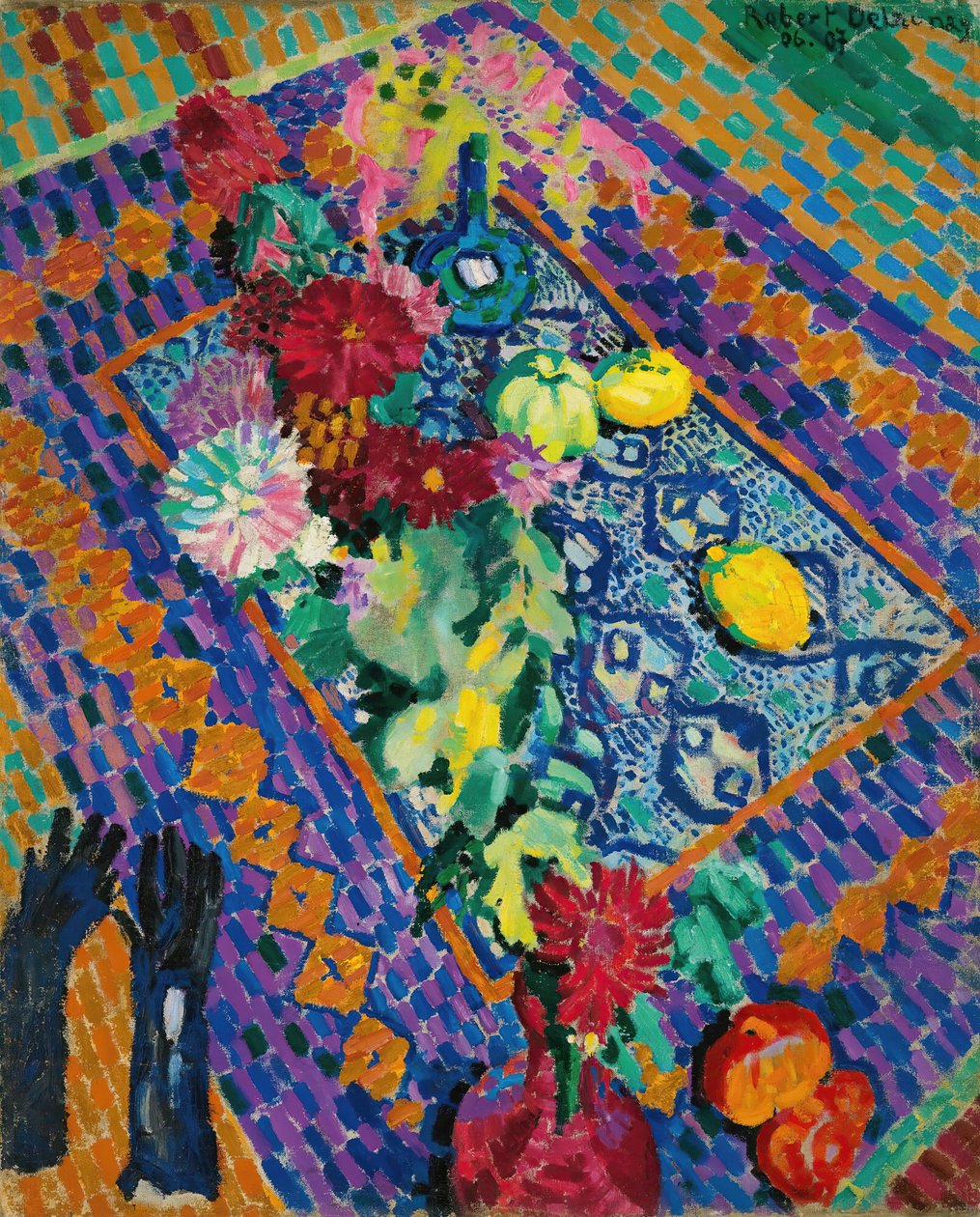 Eldivenli natürmort, 1906-1907. by Robert Delaunay