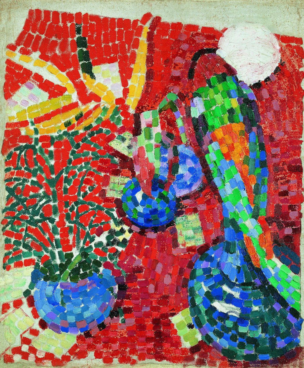 Bir Papağan ile Natürmort, 1907 by Robert Delaunay