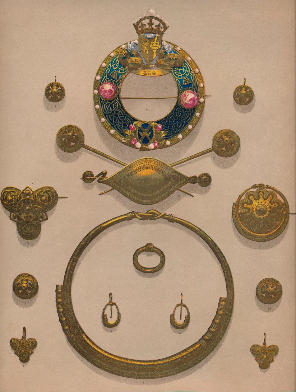 Altın Süsler ve Broş, 1863. by Robert Dudley