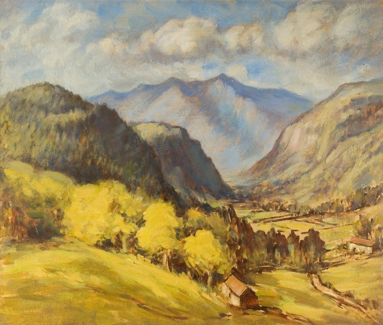 Vadi Manzarası (gemide yağ) by Robert Ernest McEune