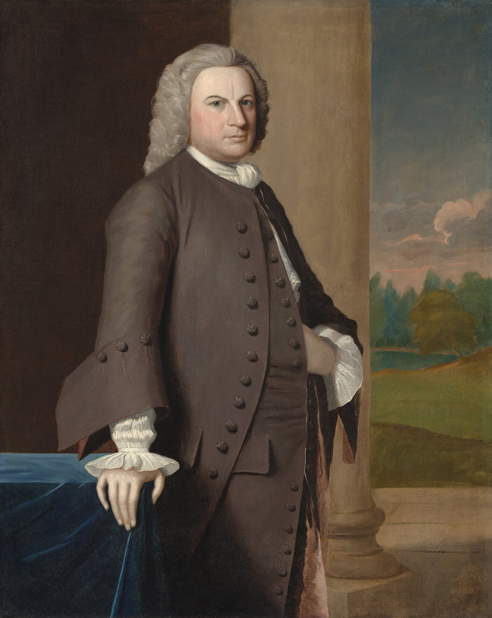 Simon Pease, c.1749 (tuval üzerine yağlı boya) by Robert Feke