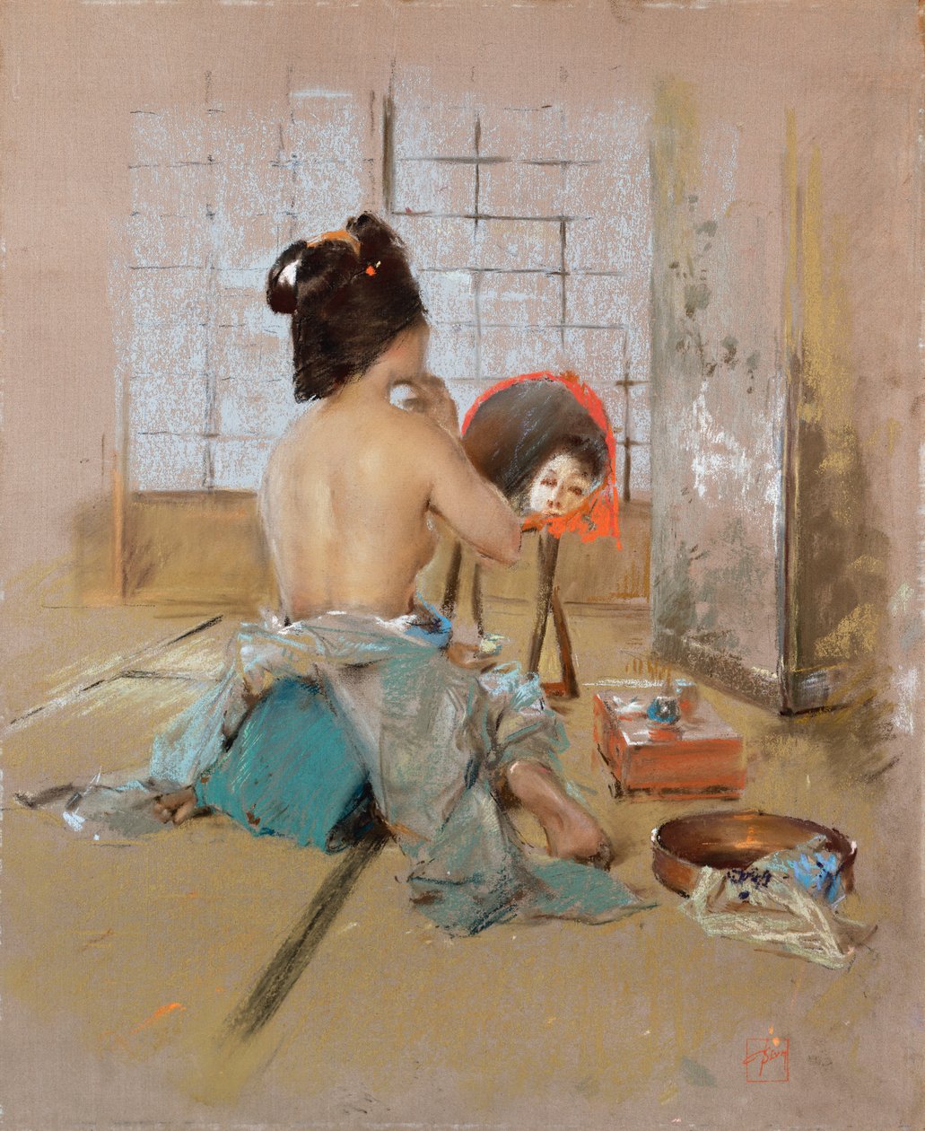 tuvalette geyşa by Robert Frederick Blum