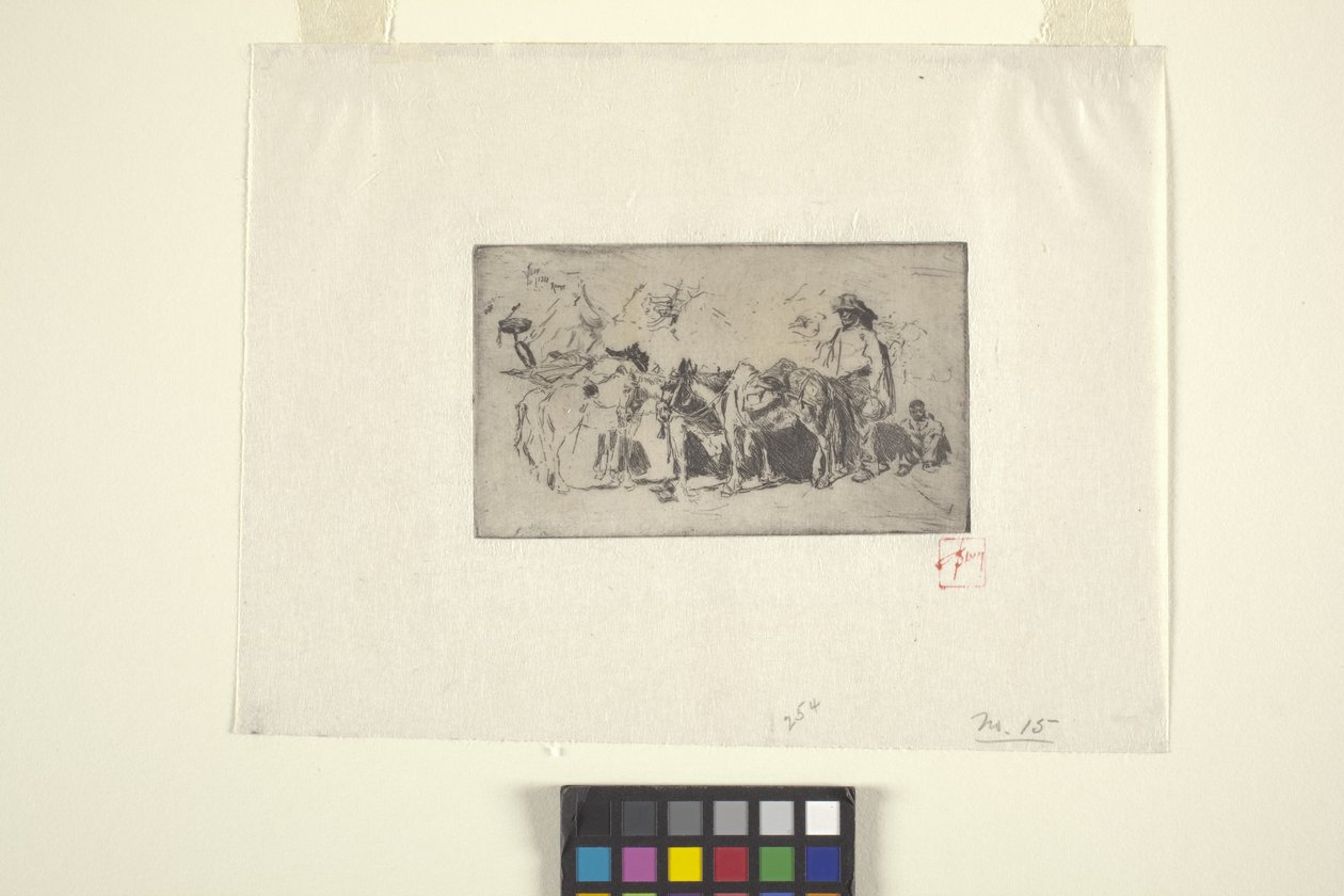 Erkekler ve Eşekler, Roma (mürekkep) by Robert Frederick Blum
