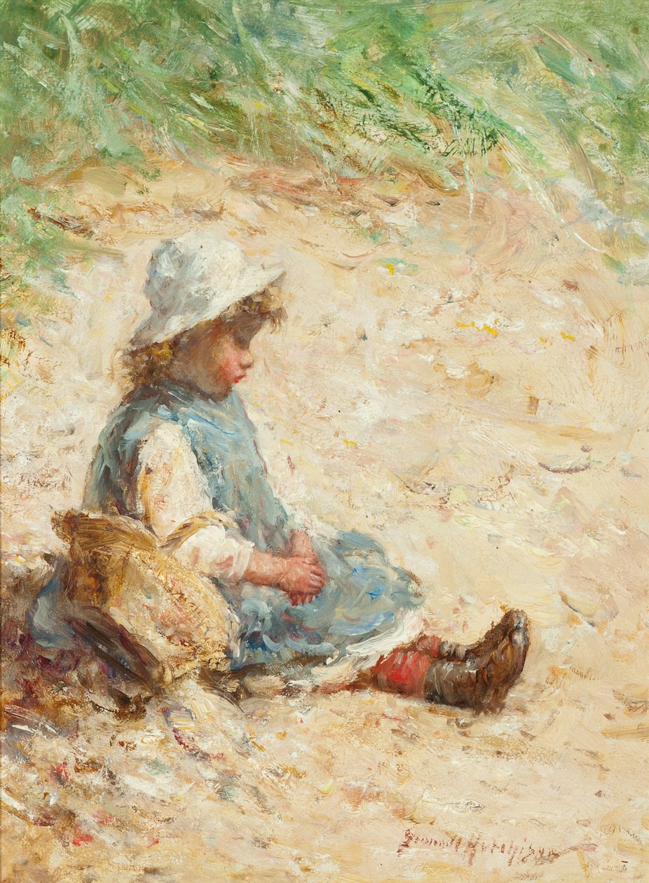 Sahilde (panelde yağ) by Robert Gemmell Hutchison