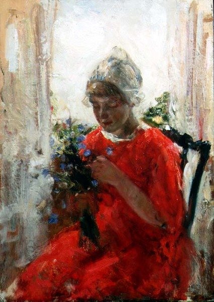 Kırmızı Elbise by Robert Gemmell Hutchison