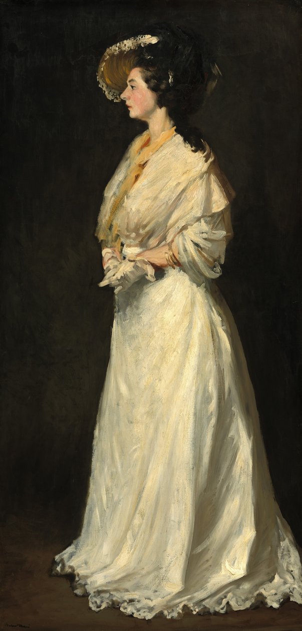 Beyazlı Genç Kadın, 1904. by Robert Henri