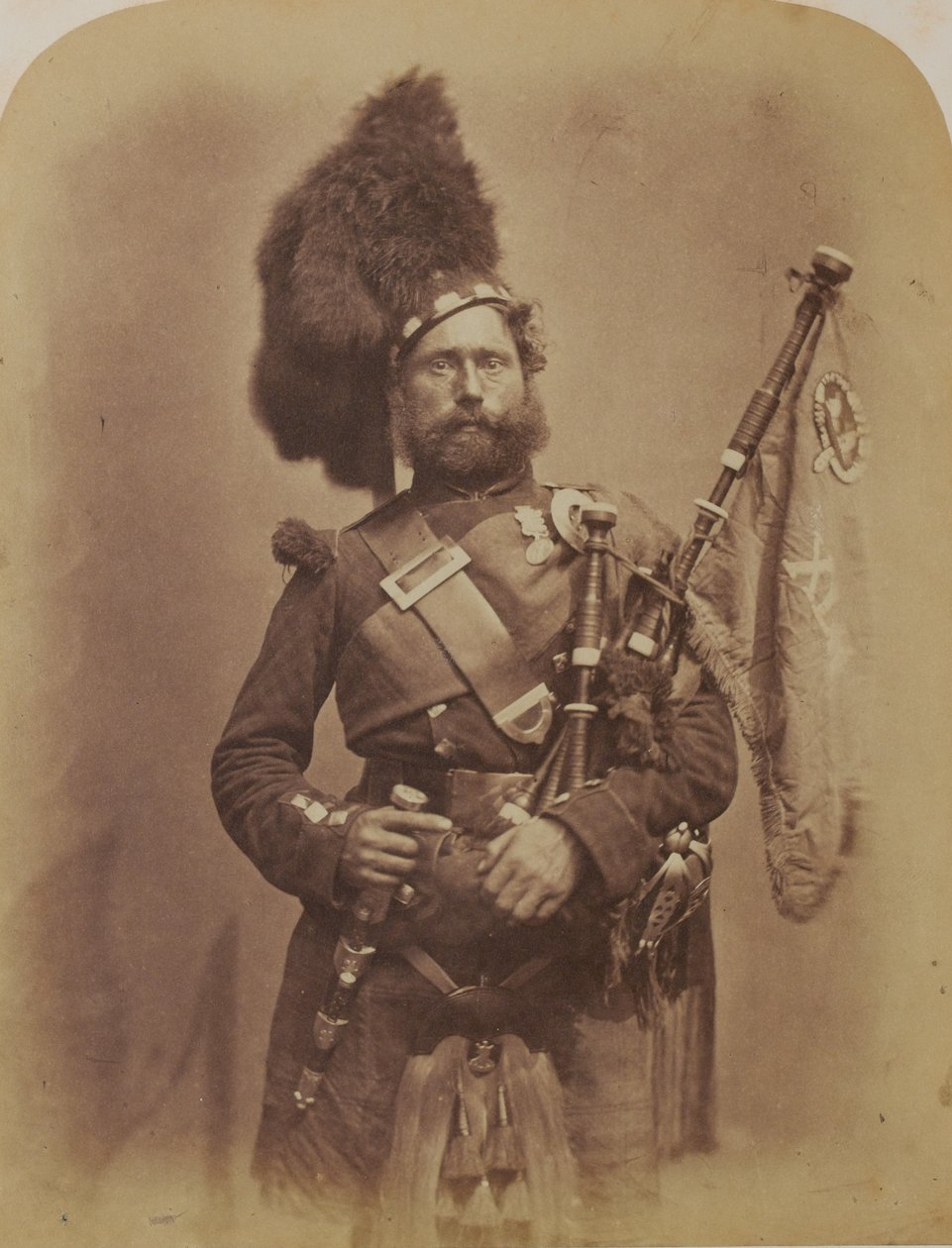 Piper David Muir, 42. Highlanders (Black Watch) by Robert Howlett