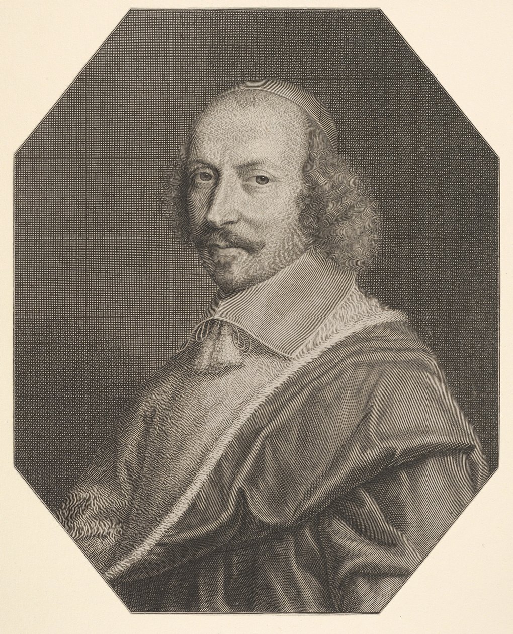 Kardinal Jules Mazarin, 1656. by Robert Nanteuil