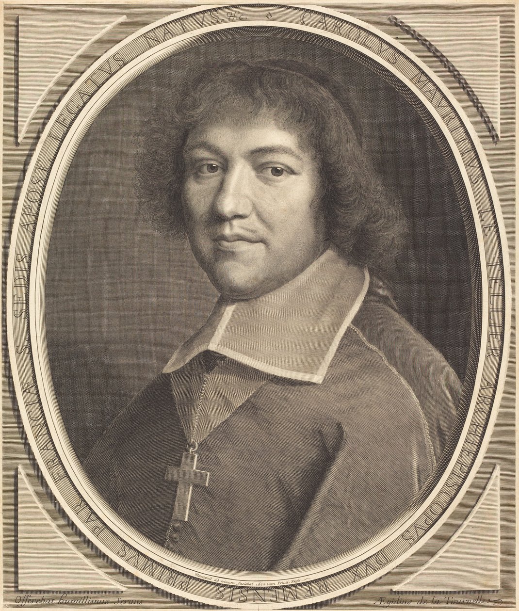 Charles Maurice Le Tellier by Robert Nanteuil