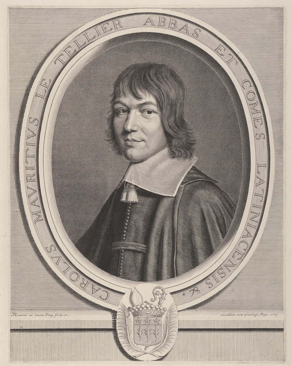Charles-Maurice Le Tellier, 1663. by Robert Nanteuil