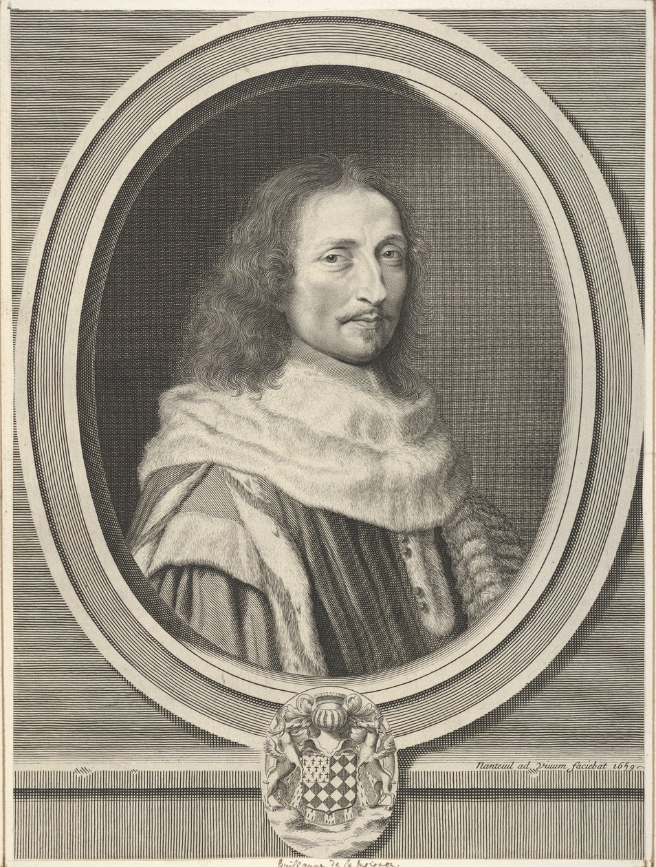 Guillaume de Lamoignon, 1659. by Robert Nanteuil