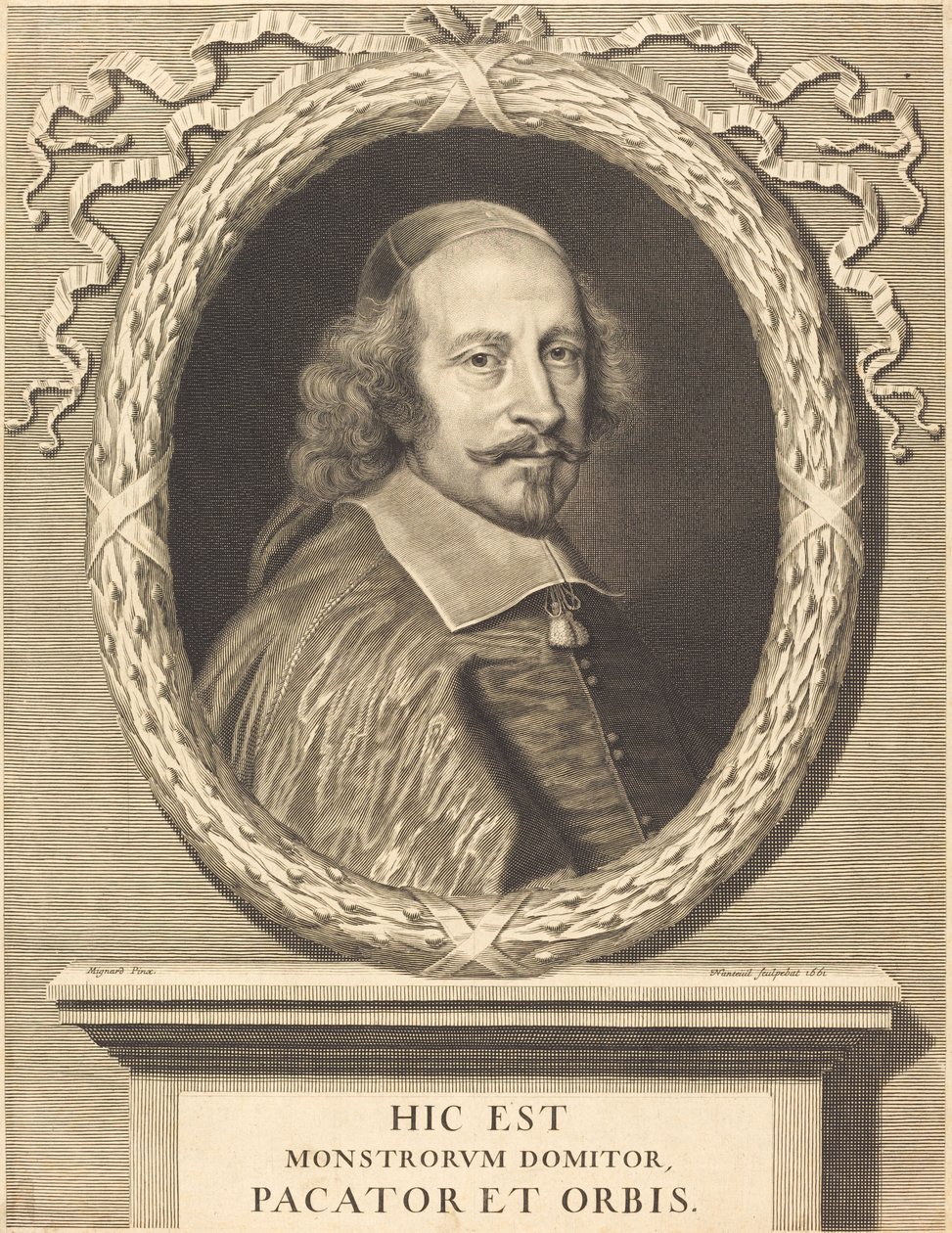 Kardinal Jules Mazarin by Robert Nanteuil after Pierre Mignard I