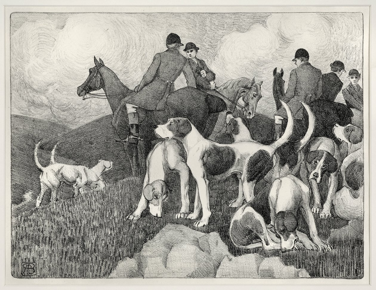 Avlanma sahnesi (lito) by Robert Polhill Bevan