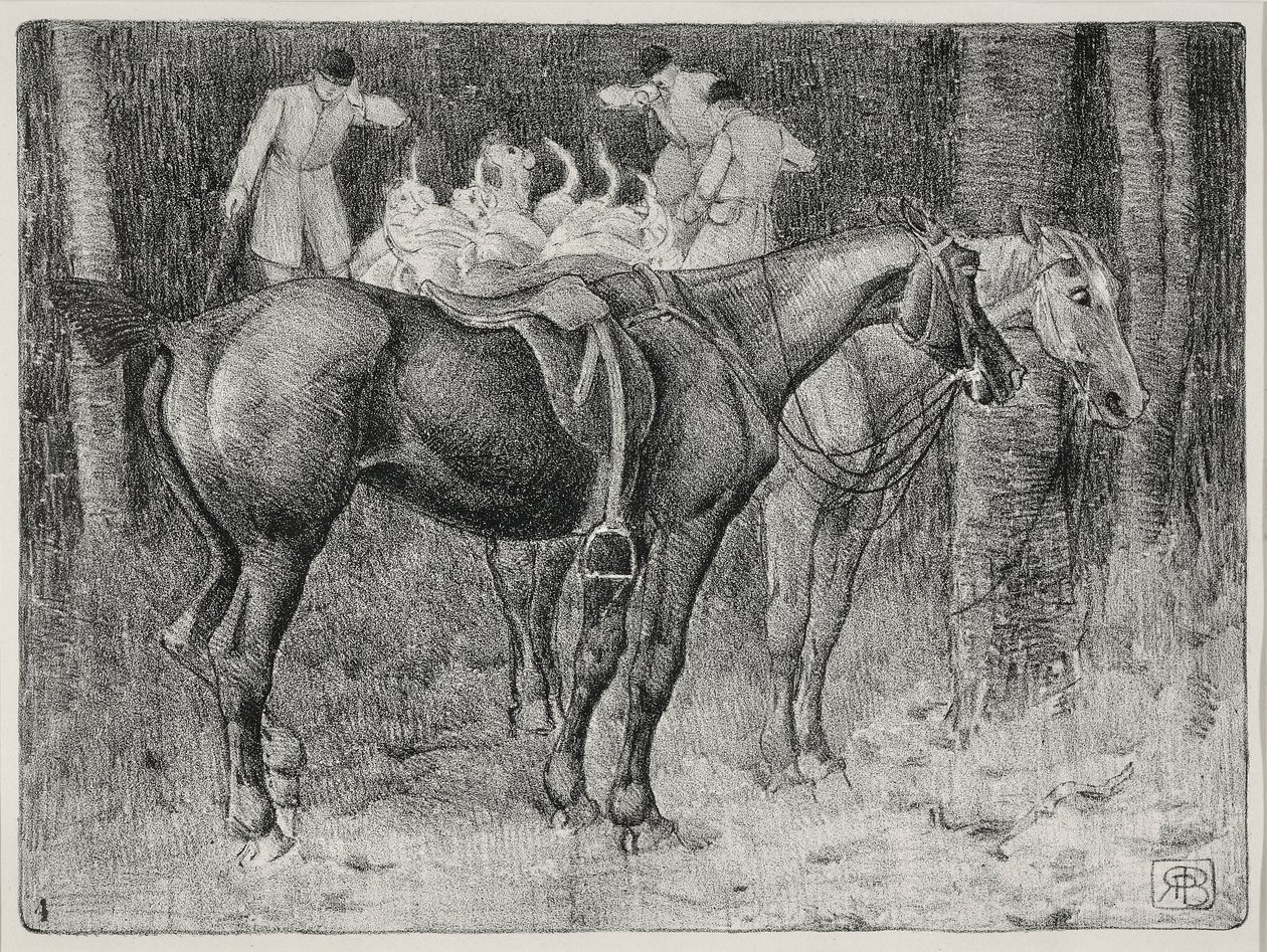 Avlanma sahnesi (lito) by Robert Polhill Bevan