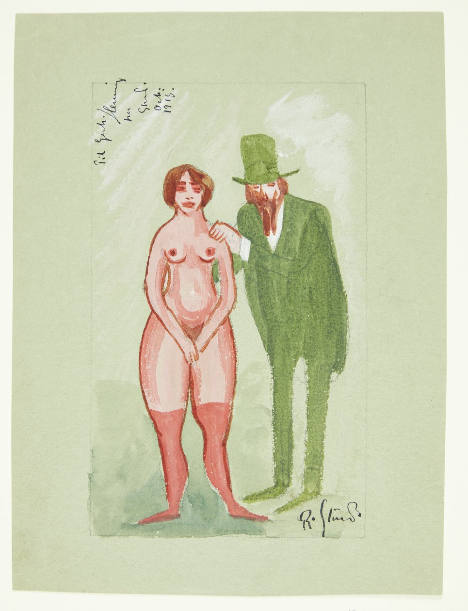pembe bayan ve yeşil adam by Robert Storm Petersen