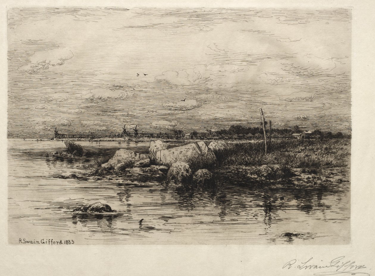 Apponaganasett Nehri'nin Ağzı by Robert Swain Gifford