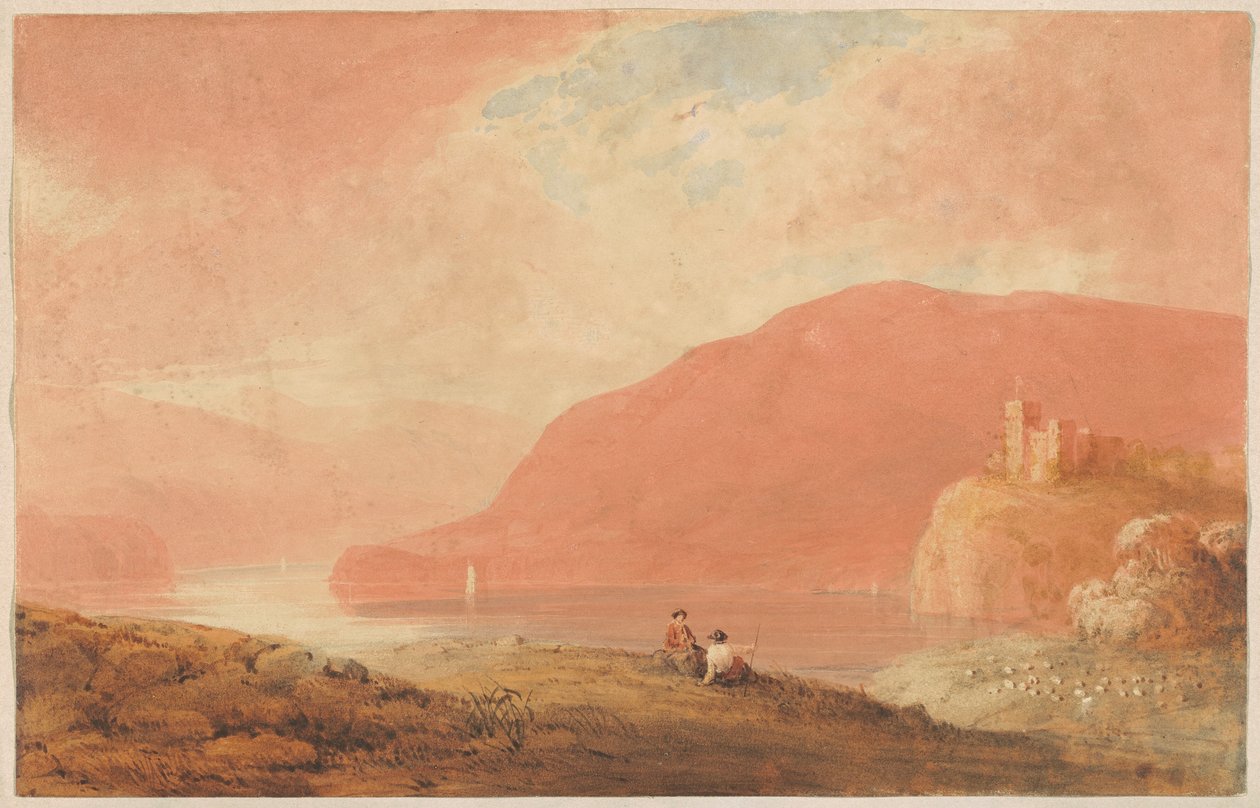 bir nehir üzerinde kale by Robert W. Weir