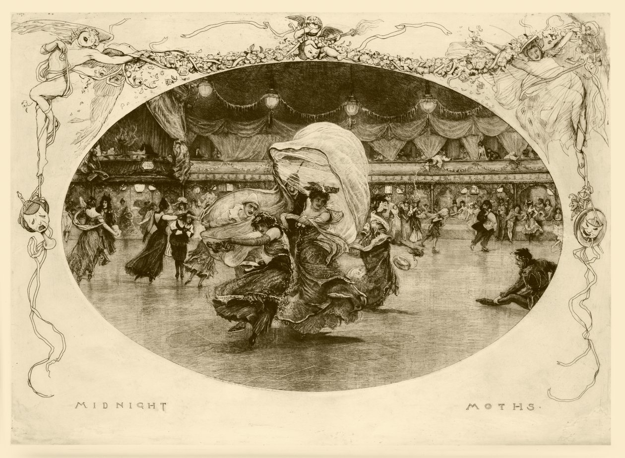 Geceyarısı Güveleri (gravür) by Robert Walker Macbeth