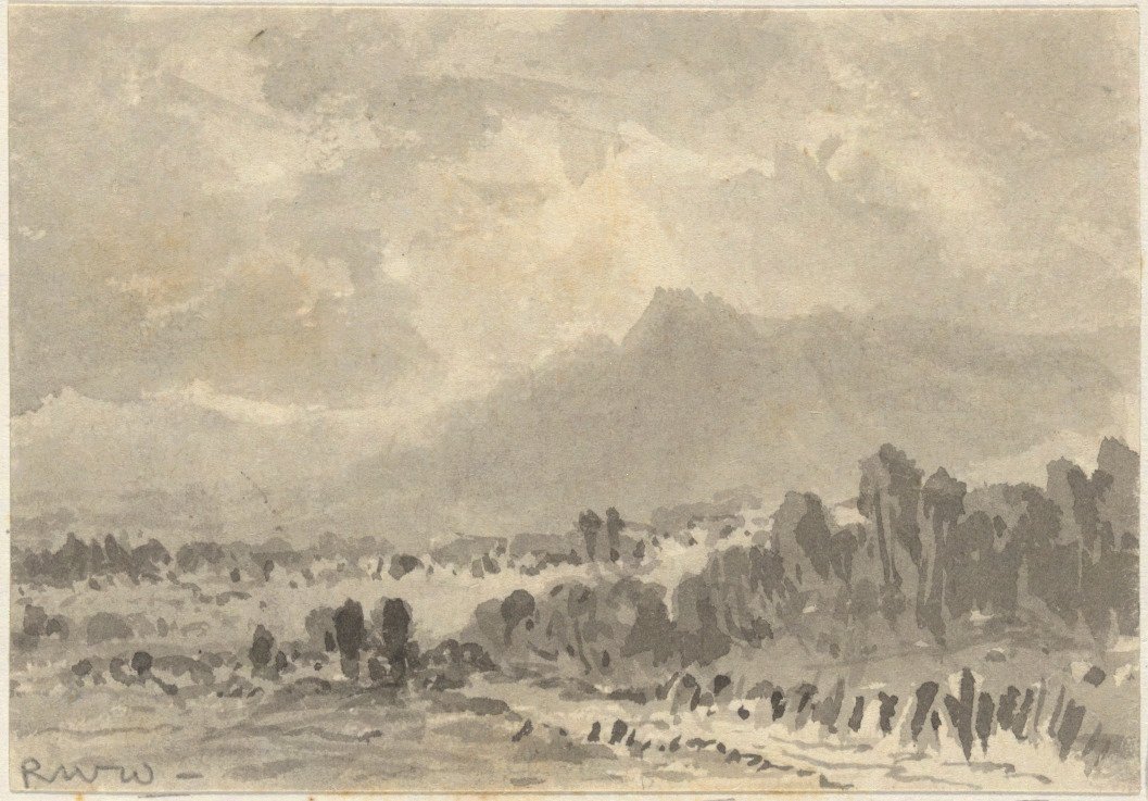 Manzara - Kayalar ve Dağlar by Robert Walter Weir