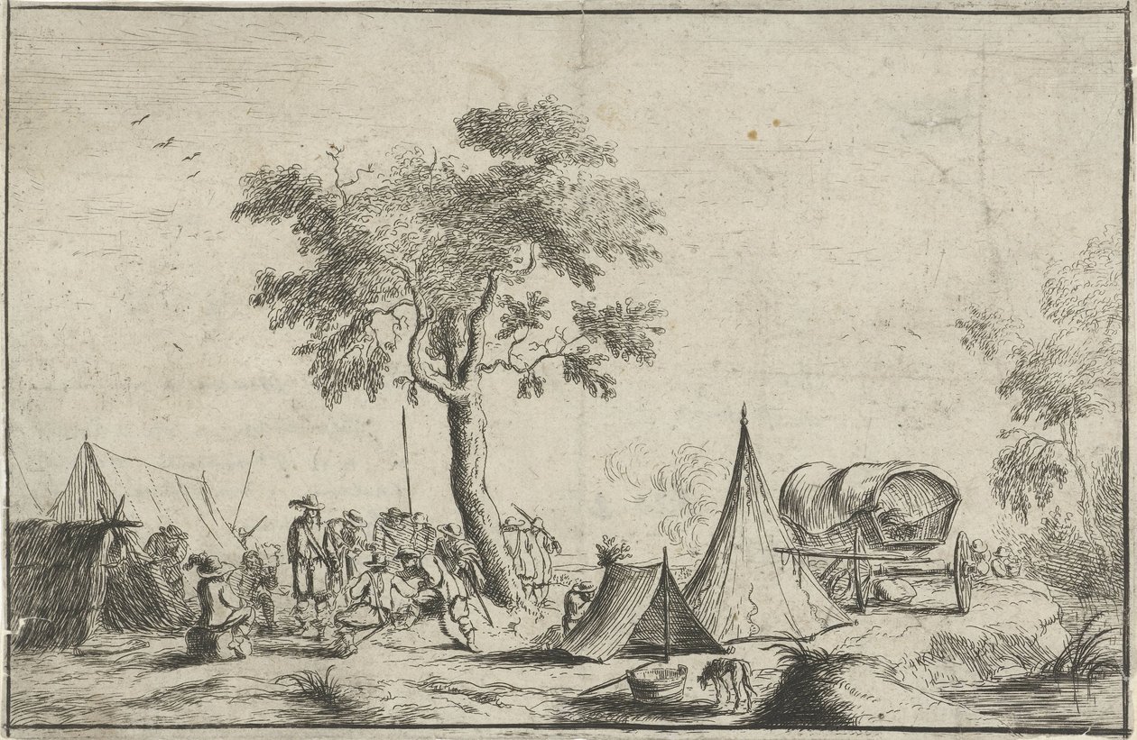 Sivri çadırlı kamp by Robert van den Hoecke