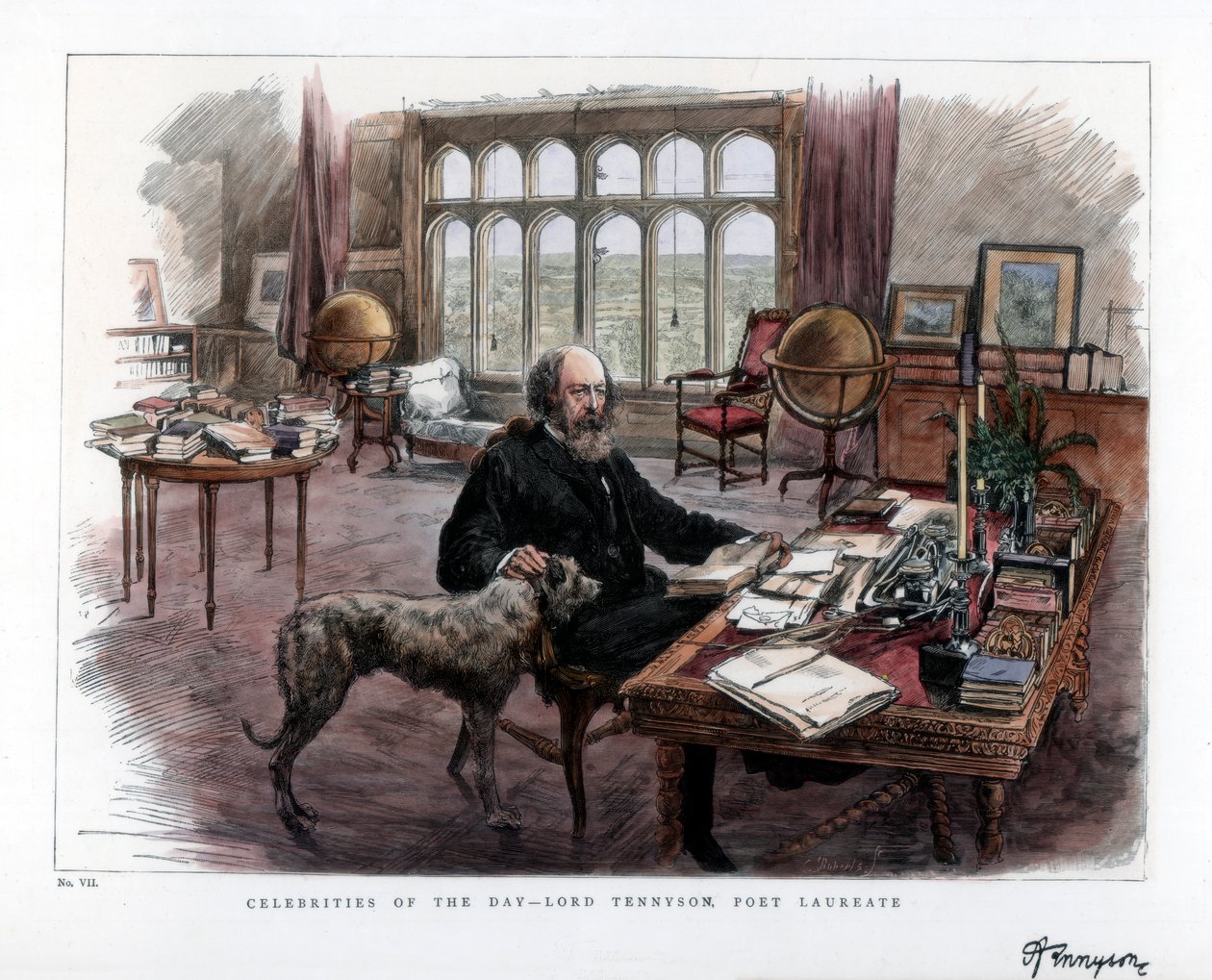 Alfred Lord Tennyson 1809-1892, şair ödüllü, 1884. by Roberts