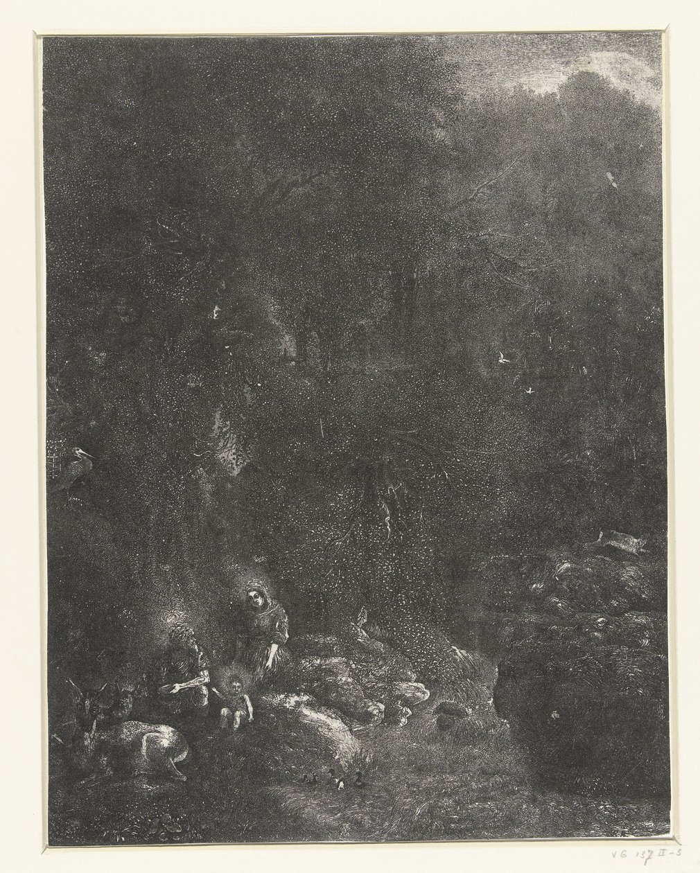 Mısır'a Uçuşta Dinlenme by Rodolphe Bresdin