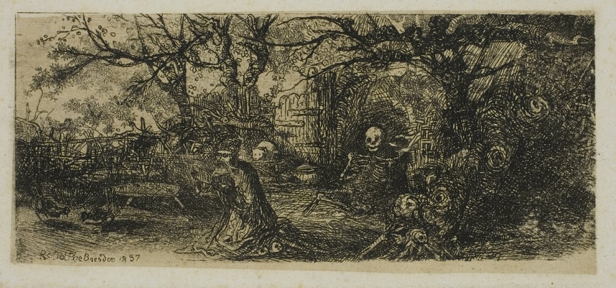 Aziz Anthony ve Ölüm by Rodolphe Bresdin