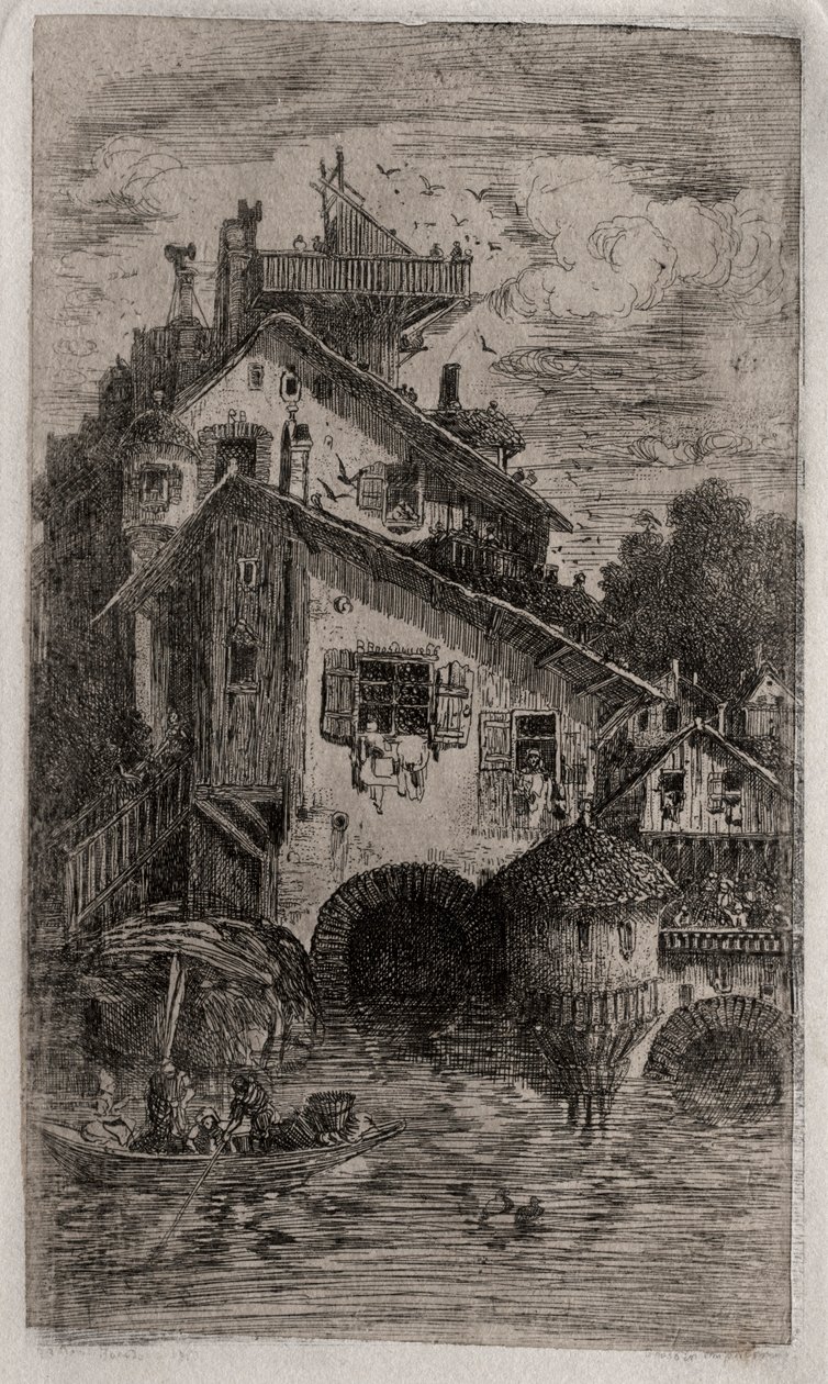 Değirmen, 1866. by Rodolphe Bresdin