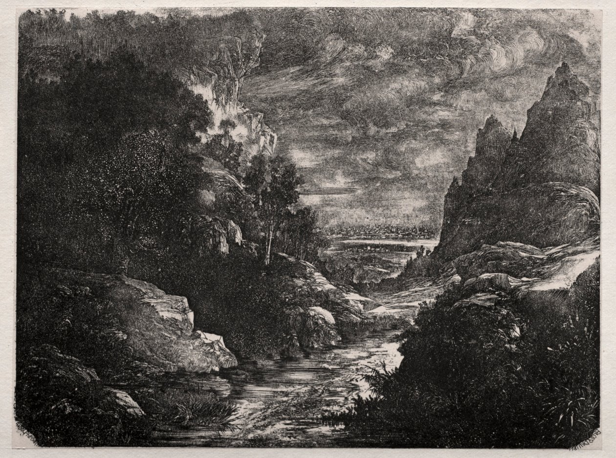 Dağ Çayı, 1871. by Rodolphe Bresdin