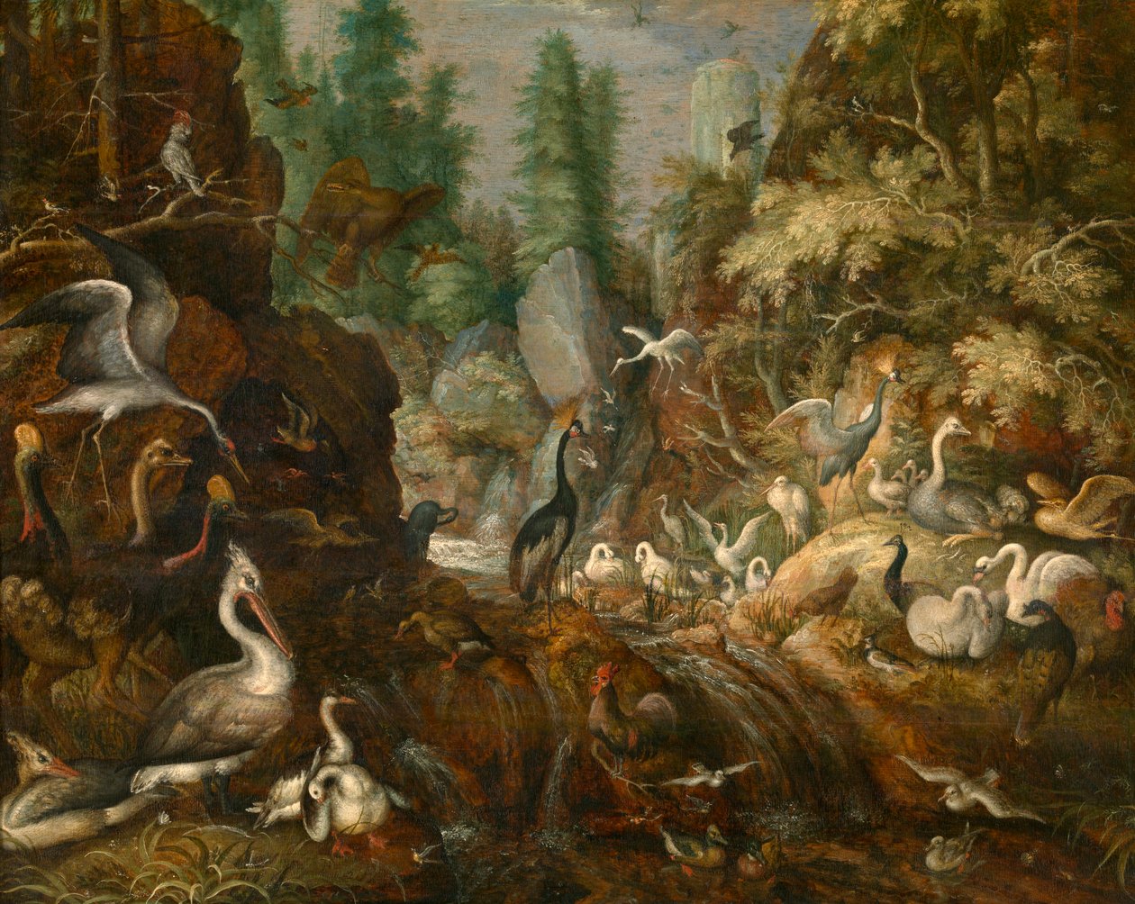 Kuş Cenneti (panel üzeri yağlı boya) by Roelandt Jacobsz. Savery