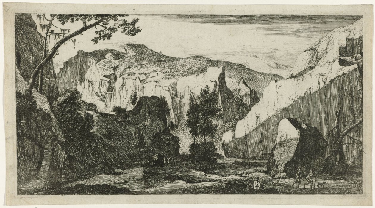 Kayalar ile dağ manzarası Tirol manzaraları (dizi başlığı) by Roelant Roghman