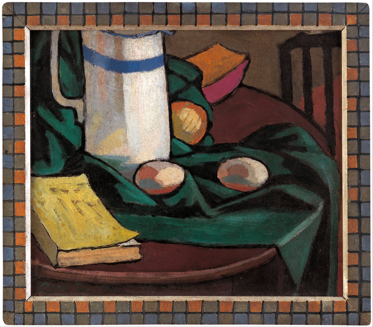 Natürmort- sürahi ve yumurta by Roger Eliot Fry