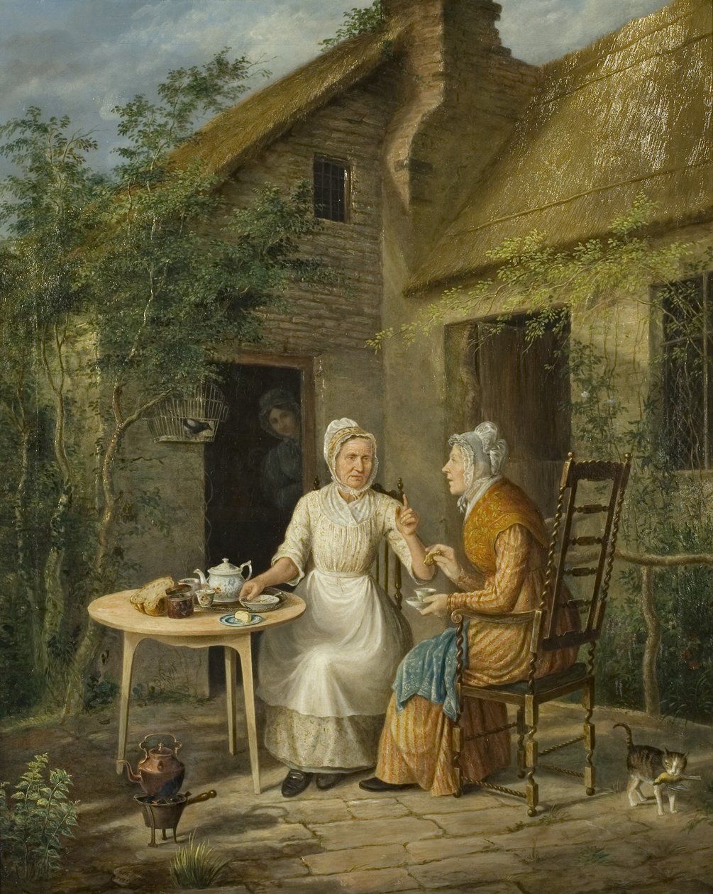 The Village Gossips, 1828 dolayları (tuval üzerine yağlı boya) by Rolinda Sharples