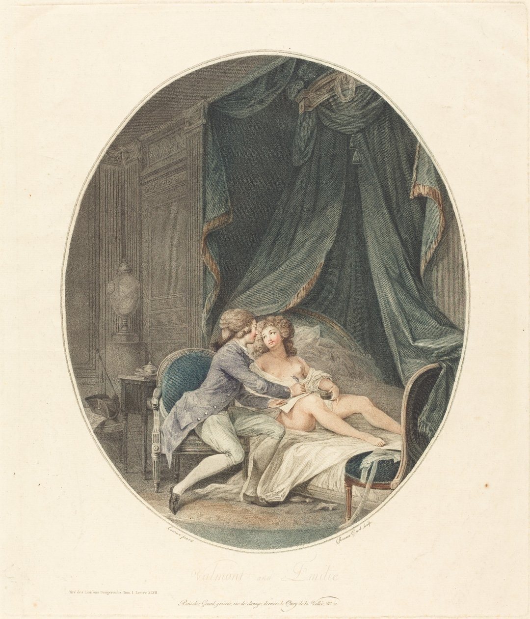 Valmont ve Emilie by Romain Girard after Nicolas Lavreince