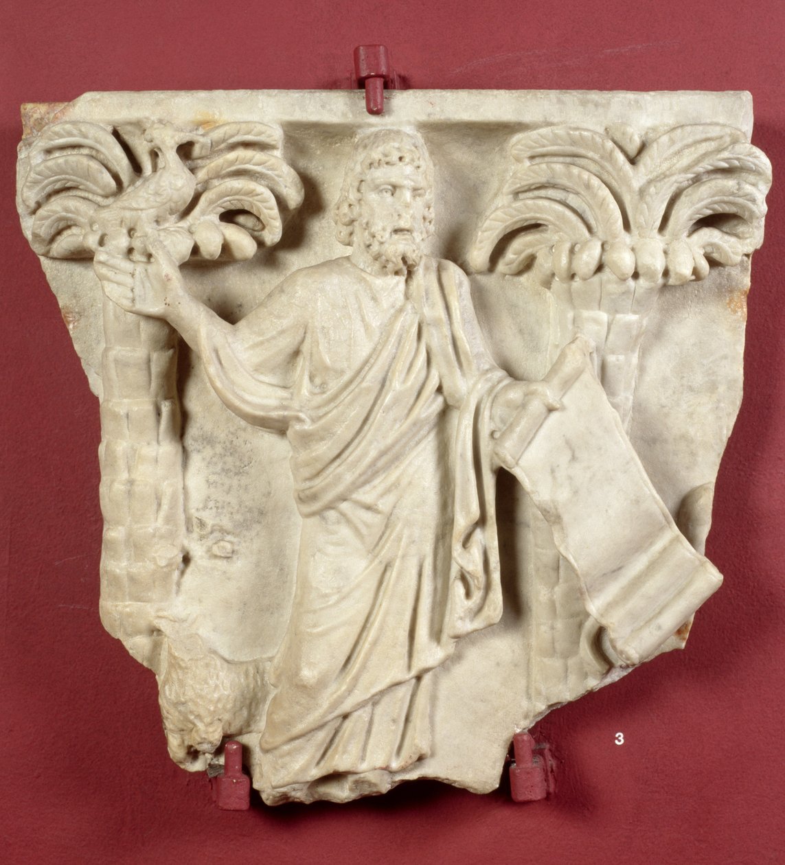 Kanun koyucu olarak tasvir edilen İsa (mermer) by Roman