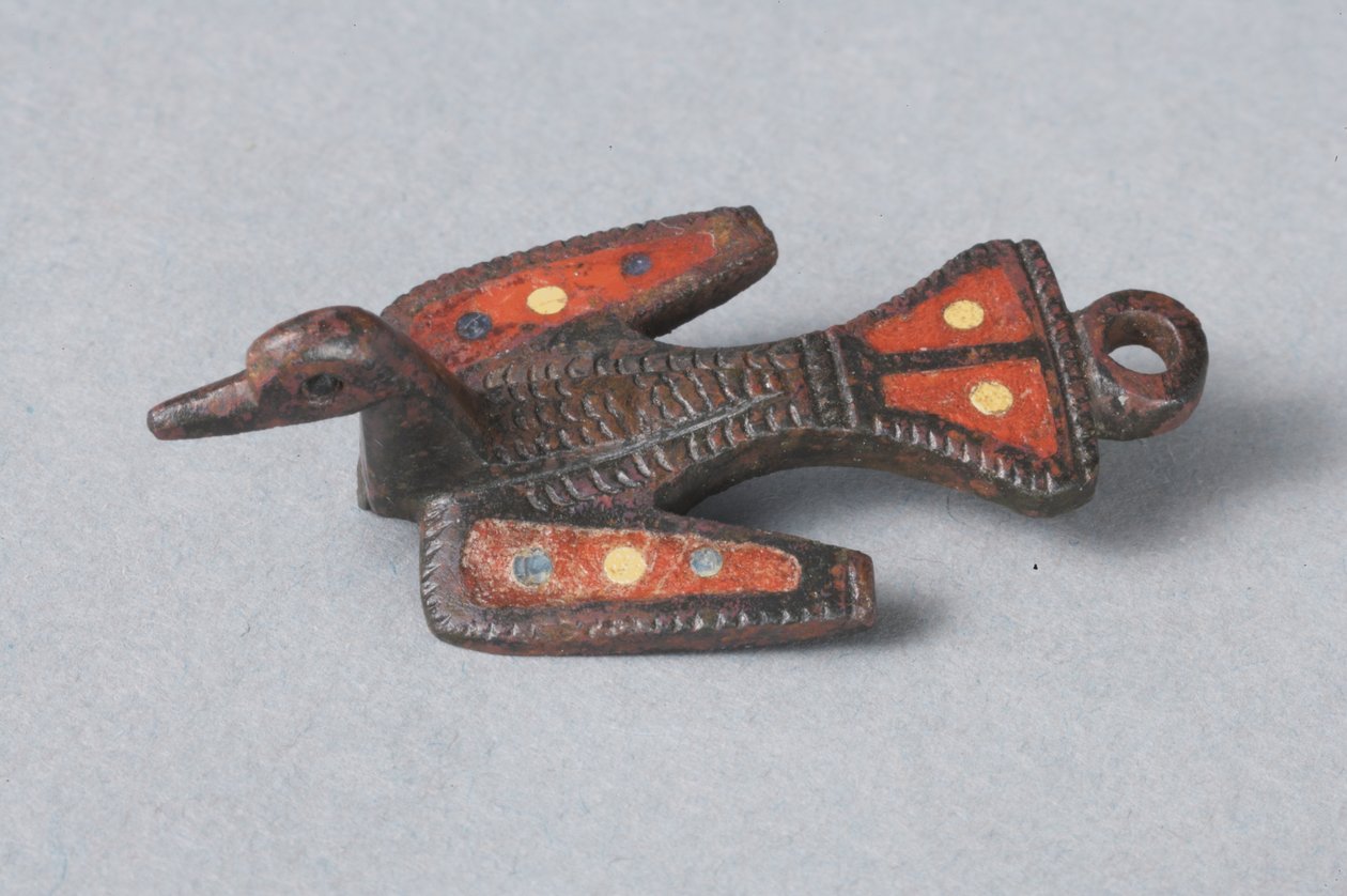 Bir kuşun Gallo-Romano zoomorfik fibula (bronz ve emaye) by Roman Imperial Period