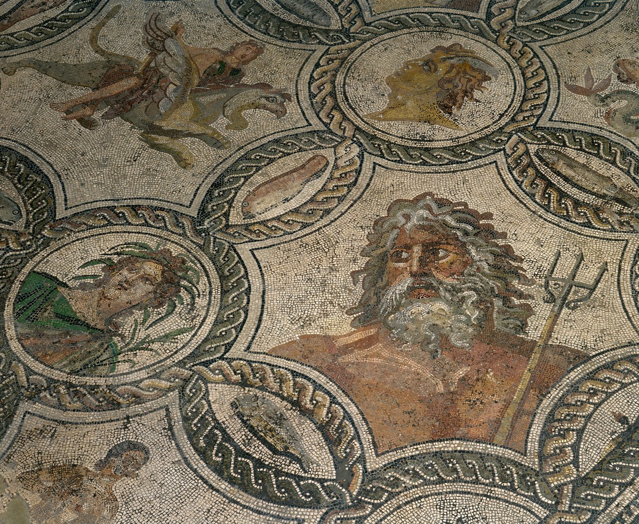 Mevsimler (detay), çok renkli mozaik by Roman Roman