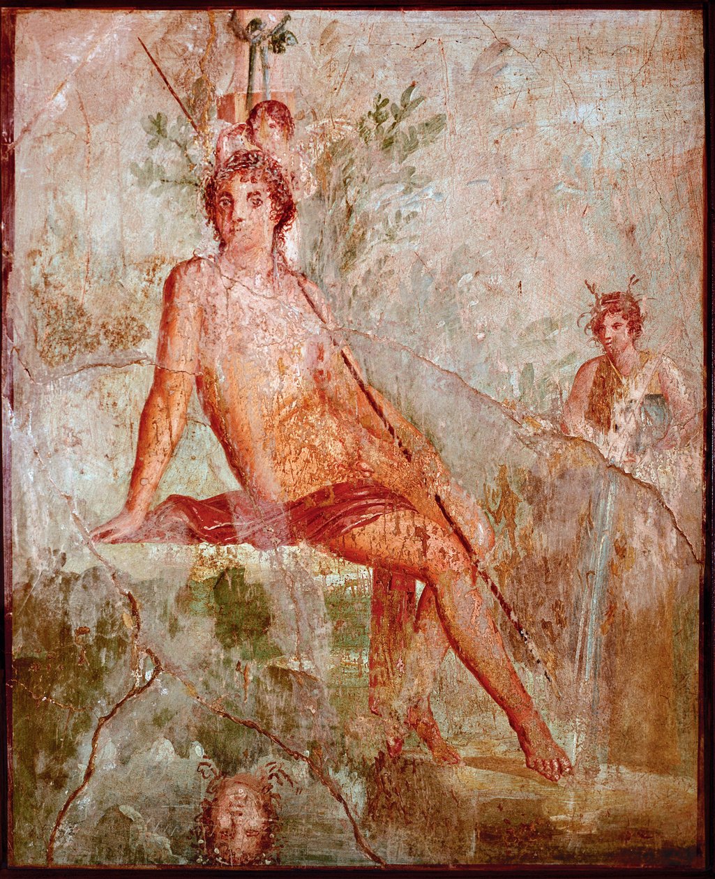 Eros ve Nergis ( fresk by Roman