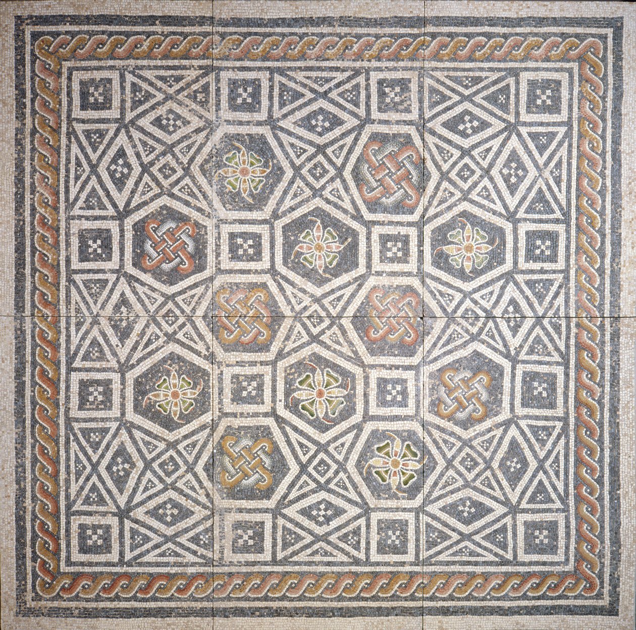 Mozaik, 2. yüzyıl (mermer ve cam) by Roman